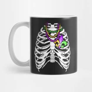 Mardi Gras Skeleton Mug